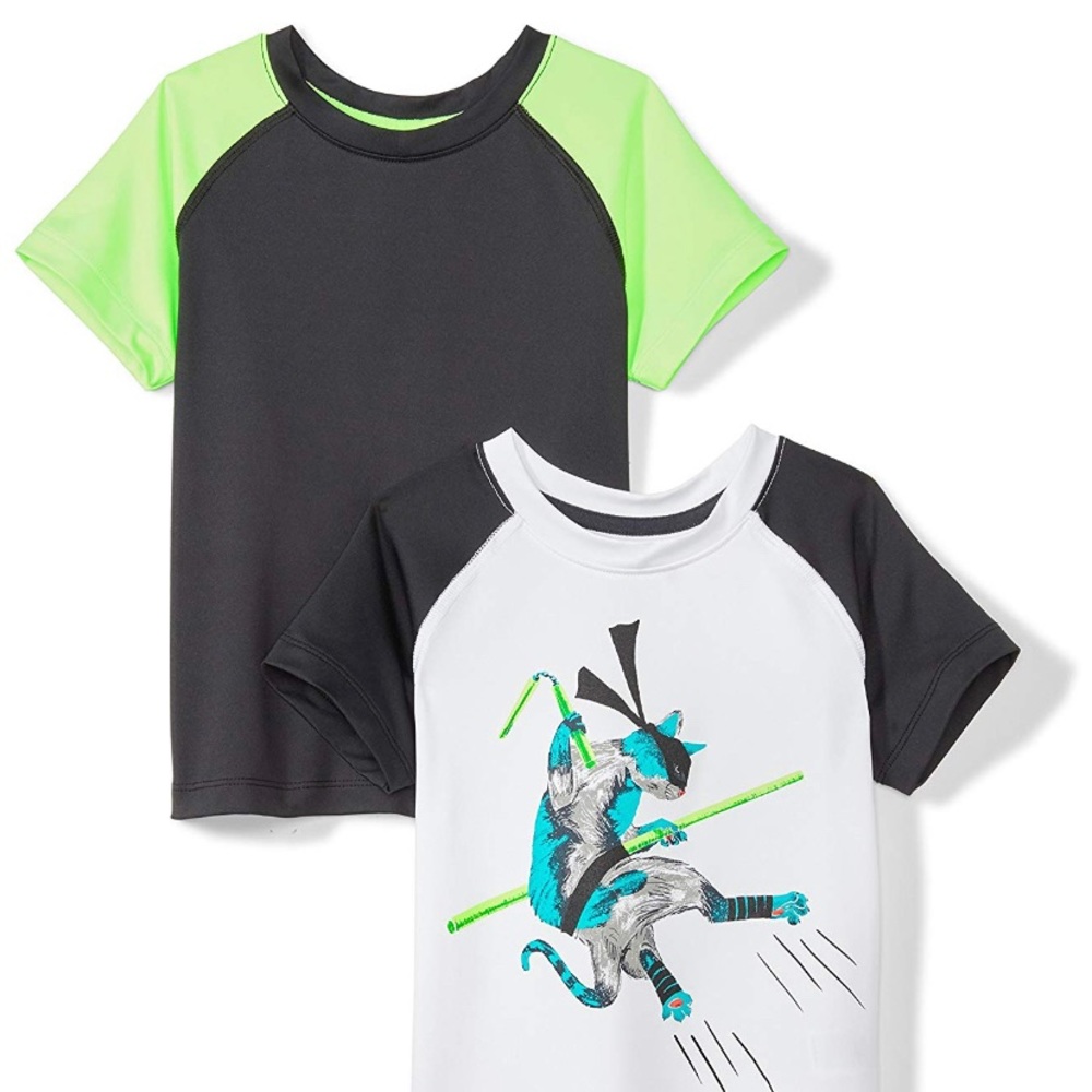 Spotted Zebra Little Kid 2 Active T-Shirts, XS